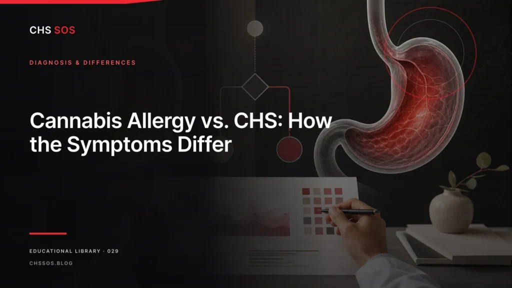 Editorial illustration for Cannabis Allergy vs. CHS: How the Symptoms Differ