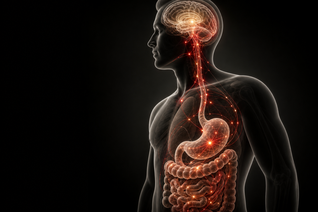 Illustrated brain-gut pathway used in CHS recovery education