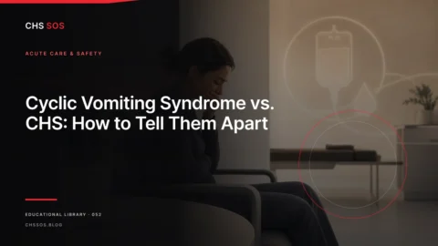 Editorial illustration for Cyclic Vomiting Syndrome vs. CHS: How to Tell Them Apart