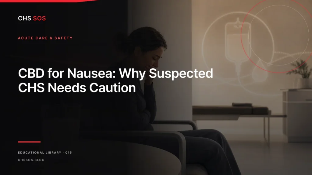 CBD for Nausea: Why Suspected CHS Needs Caution