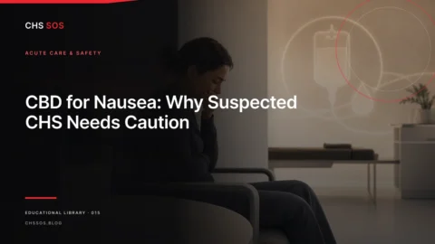 Editorial illustration for CBD for Nausea: Why Suspected CHS Needs Caution