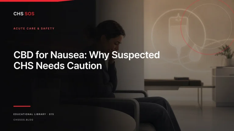 Editorial illustration for CBD for Nausea: Why Suspected CHS Needs Caution