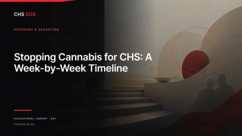 Editorial illustration for Stopping Cannabis for CHS: A Week-by-Week Timeline