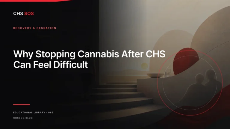 Editorial illustration for Why Stopping Cannabis After CHS Can Feel Difficult